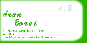aron borsi business card